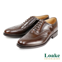 【Loake】經典翼紋雕花牛津鞋 深棕色(LK302-DBR)