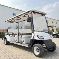 CE Certification 6 8 Seater Sightseeing Scooter Club Golf Car 5KW Motor Evolution lifted Lithium Electric Golf Cart Solar Panel
