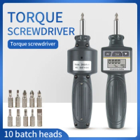 11PCS/Set Digital Torque Screwdriver Bits Adjustable Torque Head Set High Presicion Screwdriver LCD Display Repair Hand Tools