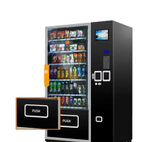 24 hours self-service vender beer vending machine snacks and drinks combo LED light water vending vending machine