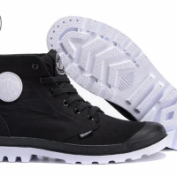 PALLADIUM Pampa Classic Sneakers black and white Fur Boots Canvas Shoe Ankle Botas Cowboy Boots Fashion Shoes Size Eur 40-44