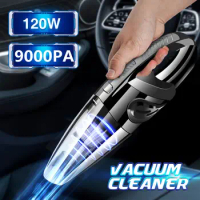 Car Vacuum Cleaner 9000Pa 120W Portable Wireless Car Powerful Vacuum Cleaner Small Vacuum Cleaner For Car &amp; Home Vaccum Cleaners