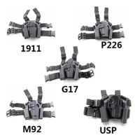 Black GLOCK 1911 M92 P226 USP Sinking Dual Anti Leg Combination Waist Cover Outdoor Sport For Hunting