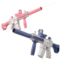 【bebehome】USB充電M416大容量遠距射程電動連發玩具水槍超值組合(玩具水槍/USB充電水槍)