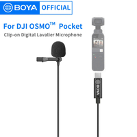 BOYA BY-M3-OP Clip-On Digital Lavalier Microphone สำหรับ DJI OSMO™Pocket Stabilizer Gimbal USB Type-C Vlog ฟิล์มบันทึกวิดีโอ