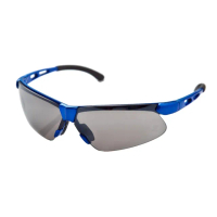 【Z-POLS】舒適運動型系列 質感寶藍框搭配電鍍鏡面黑帥氣運動太陽眼鏡(抗紫外線UV400 舒適腳墊設計)