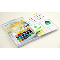 現貨 18色24色30色透明固體水彩套裝 寫生水彩顏料/水彩餅/調色盤 (PVC包裝)