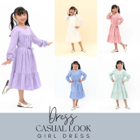 Terusan Dress Lengan Panjang Tunik Anak Perempuan Remaja Tanggung 6 8 10 12 tahun