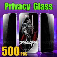 500pcs ESD Privacy Tempered Glass Anti-Static Screen Protector 9H Film Full Cover For iPhone 15 Pro Max 14 Plus 13 12 11 XS XR X