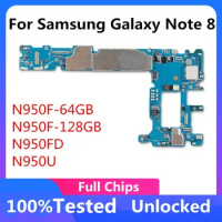 Motherboard Logic Board For Samsung Galaxy Note 8 N950F N950FD N950U 64GB 128GB Unlocked Main Logic Board Android