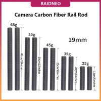 2 Pcs 19mm Camera Carbon Fiber Rail Rods 6/8/10/12/16 inch for Follow Focus Matte Box Rod Rail Support System DSLR Shoulder Rig