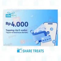 Share Treats Gift Voucher Top Up e-wallet - Rp 4.000 (Dana, Ovo, Gopay, Spay, linkaja dll)