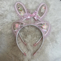【bibi】ins可愛透明蕾絲兒童兔子熊耳朵造型髮箍