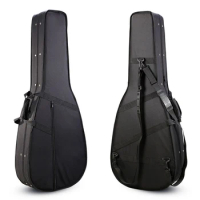 Double &amp; Single Strap Guitar Hard Case for Acoustic or Classic Guitar or Electric Guitar, 38 Inch 39 Inch 40 Inch 41 Inch