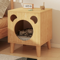 床頭櫃貓窩櫃子簡約現代臥室小型床邊櫃多功能貓捨儲物櫃子置物架