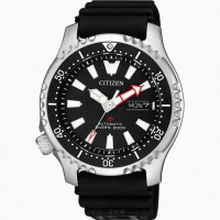 【CITIZEN 星辰】CITIZEN手錶型號CI00015(黑色錶面銀錶殼深黑色矽膠錶帶款)