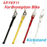 Litepro Folding Bike For Brompton Kickstand Aluminum Alloy Leg Support Bicycle Stand 349 Rims Wheelset Bike Parts