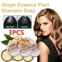 3PCS New Upgrade Ginger Hair Regrowth Shampoo Bar, Promotes Ginger Handmade Hair Shampoo Soap