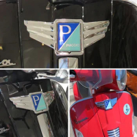 For Piaggio Vespa Super Sport 2010-2014 Super 300 Motorcycle Chrome Wings Logo Trim