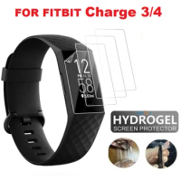 100PCS TPU Hydrogel Soft Screen Protector for Fitbit Charge 3 / Charge 4 Smart Watch HD Clear Protective Film