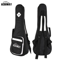 Acouway concert 24 inch Ukulele Bag case cover 10 mm Padding with both should straps and carry handle PU leather decor