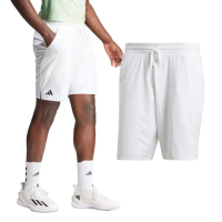 【adidas 愛迪達】ERGO 男款 白色 運動 乾爽 運動短褲 休閒 網球 短褲 IQ4731
