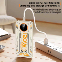 Original Powerbank 60000mah Large Capacity With 4 Lines 120w Fast Ccharging Type-c IOS Micro 3 USB F