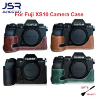 PU Leather Camera Half Case for Fuji XS10 X-S10 Camera Bottom Battery Opening Version PU Leather Camera Case Fujifilm XS10 X-S10
