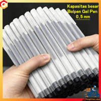*COD*20/50/100pcs Pulpen gel hitam 0.5mm pulpen 1 pack gel pen pena standar pulpen murah alat tulis 
