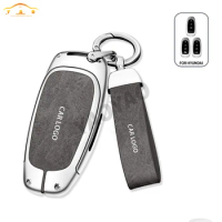 For Hyundai Santa Fe Tucson 2022 NEXO NX4 Atos Solaris Prime2021 Keychain Holder Fob Protective Shell Car Accessories