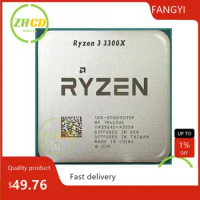 AMD For Ryzen 3 3300X R3 3300X 3.8GHz quad-core eight-thread 65W CPU processor L3=16M 100-000000159 slot AM4 65W