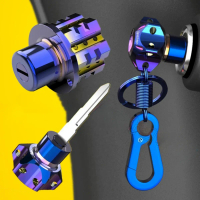 KLNU Universal Motorcycle CNC Modified Key Cover CNC Key Bit Hexagon Key Tip Various Keychains Decor