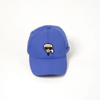 Topi KARL LAGERFELD IKONIK HEAD PATCH BLUE CAP 100% ORIGINAL