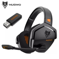 NUBWO G06 Wireless Gaming Headset for PS5/4 Laptop Over Ear Headphones with Micphone 2.4G Wireless/Wired Headset for Games
