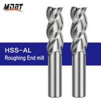 HSS Roughing End Mill 4 Flute Milling Cutter End Mill Router Bit Roughing Chipbreaker Tool Router Bit