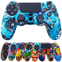 Soft Rubber Silicone Joystick Gamepad Grips Case Cover for Sony DualShock 4 PlayStation4 PS 4 Pro Slim Controller Case Accessory