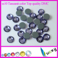 Highest quality HotFix DMC rhinestones Voilet color Copy swarov 2038 ss10/3mm 1440pcs per bag super shiny crystal strass