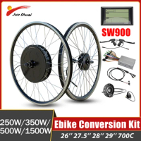 Ebike Conversion Kit High Speed 48V Electric Wheel Brushless Gear Hub Motor Electric Bike Rear Ebike Engine SW900 Display Kit