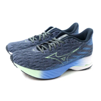 【MIZUNO 美津濃】美津濃 Mizuno WAVE RIDER 28 運動慢跑鞋 藍色 男鞋 J1GC240351 no273