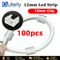γCODγ100PCS Dudukan Lampu Neon Klem Lampu Neon Braket Klem Neon Flexible Dudukan Neon Flex Led 12mm