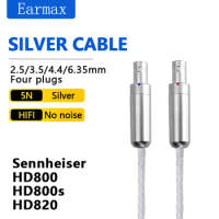 For Sennheiser HD800 HD800s HD820 Dharma D1000 Replaceable Earphone 8- Strand of Bold Pure Silver 2.