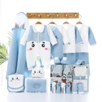 Newborn Clothes Baby Winter Pure Cotton Clothes Suit Baby Boy Girl Set 0-6 Months Infant Warm Thick Sets Gift Unisex Without Box