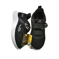 Sepatu Sekolah NEW ERA Magnet Anak Cewe Cowo Hitam Putih Tk SD Size 30-35