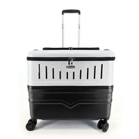 Tas Trolley Stroller Hewan President Pet Case 1057 White - Black