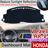 for Honda HR-V Vezel 2014~2019 Anti-Slip Mat Dashboard Cover Pad Sunshade Dashmat Protect Carpet Accessories HRV HR V 2016 2018
