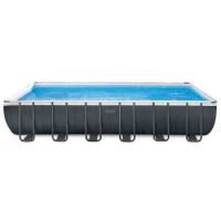 Wholesale Intex 26368 Family Rectangular Frame Above Ground Steel Frame PVC Swimming Pool