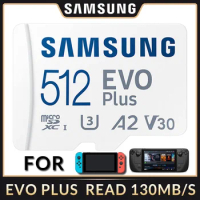 SAMSUNG Micro SD Card 128GB Memory Card 64GB 256GB 512GB EVO Plus TF Flash for Nintendo Switch Steam Deck ROG Ally Tablet