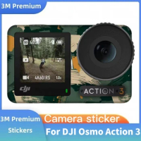 For DJI Action3 Decal Skin Vinyl Wrap Film Video Camera Body Protective Sticker Protector Coat Osmo Action 3