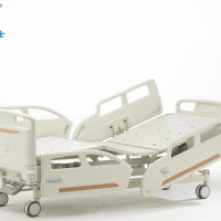 B-6 Two function manual hospital bed with HDPE side rail A1 CE approved 2 cranks medical for normal ward