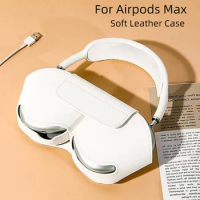 Case For Airpods Max Earphone Smart Protective Cover Soft PU Leather Case Against Falling And Scratching Earphone Accessories